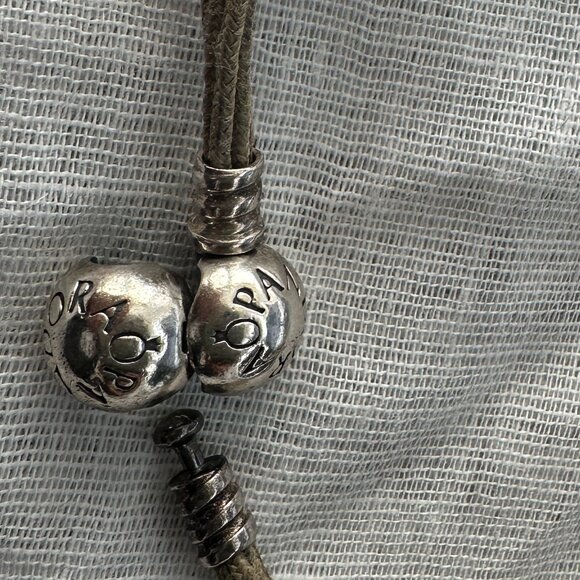 Authentic PANDORA Multi Strand Cord Bracelet - Approx. 7.25" (side to side) - Picture 7 of 14
